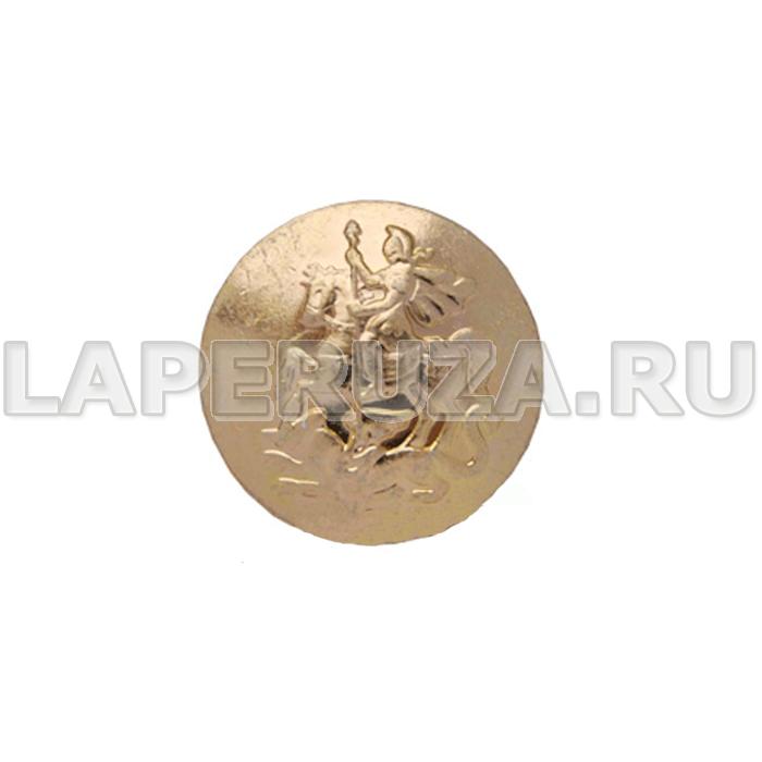 Пуговица Герб Московской области, 22мм, золотая, металлическая