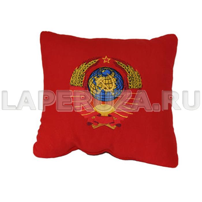 Подушка с вышивкой (30х30 см) Герб СССР