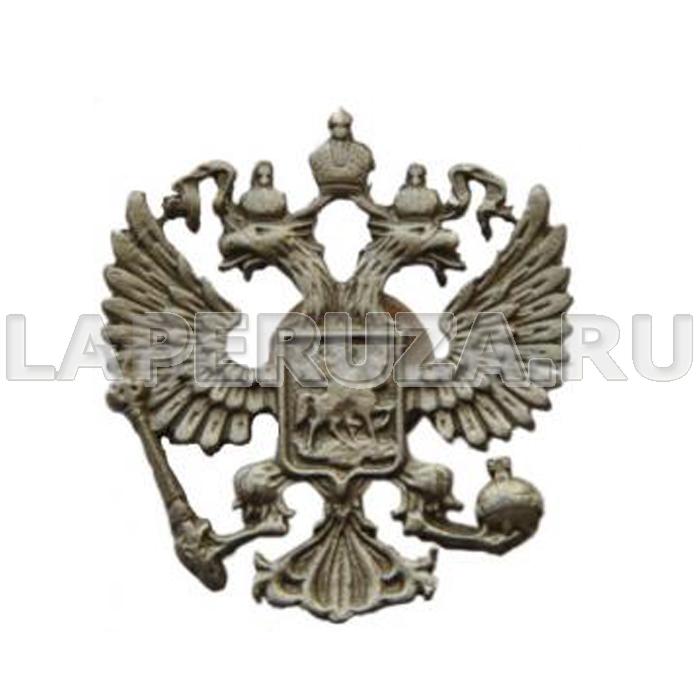 Знак Герб России, фрачник, античное серебро гайка - закрутка