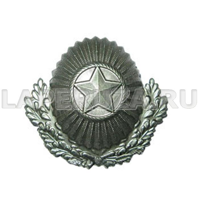 Кокарда металлическая Республики Беларусь, общевойсковая защитная с эмблемой