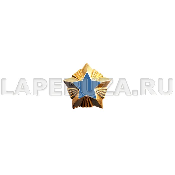 Звезда Ространснадзор, среднего состава, 15мм, золотая, металлическая