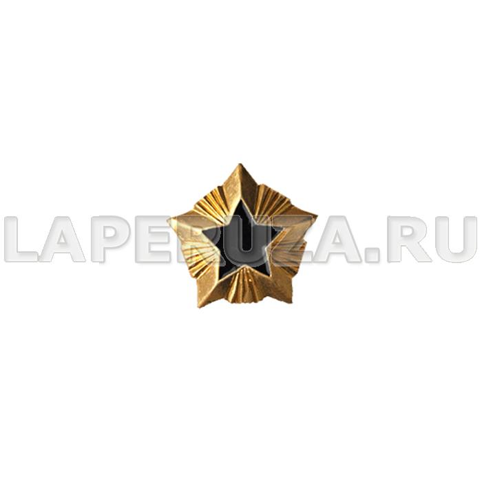 Звезда Госслужба, среднего состава, 15мм, золотая, металлическая